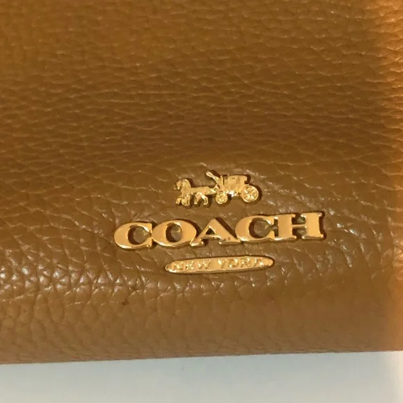 COACH MIA Brown Pebbled Leather Shoulder Bag